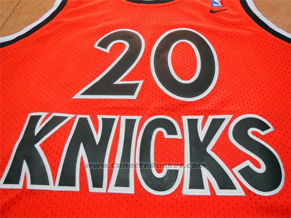 Maglia New York Knicks Allan Houston #20 Retro Arancione